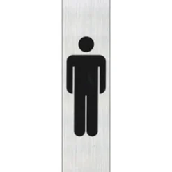 Pickup - Plaque de signalisation - 165 x 44 mm - hommes (vertical)