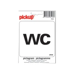 Pickup - Plaque de signalisation - 100 x 100 mm - autocollant - WC