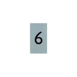 Pickup - Plaque de signalisation - 25 x 44 mm - autocollant - chiffre 6