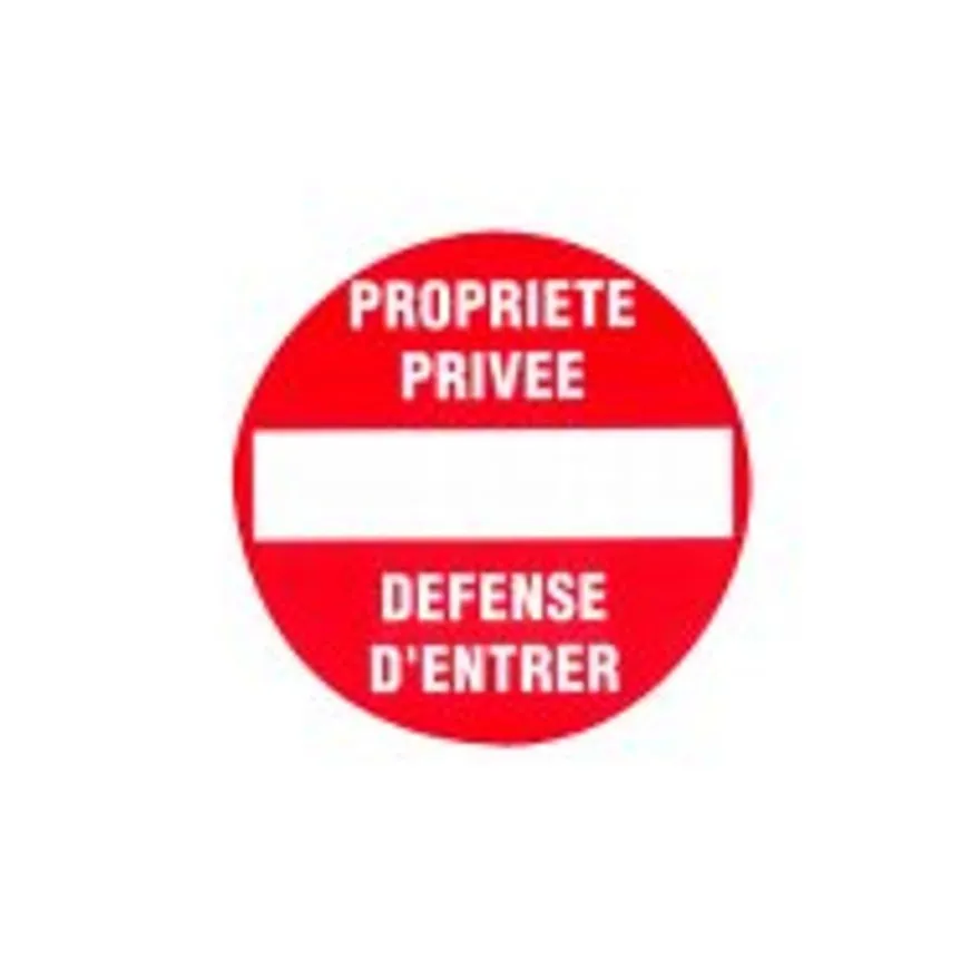 Pickup - Plaque de signalisation ronde - 300 mm (diamètre) - entrée interdite