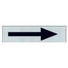 Pickup - Plaque de signalisation - 165 x 44 mm - autocollant - flèche de direction