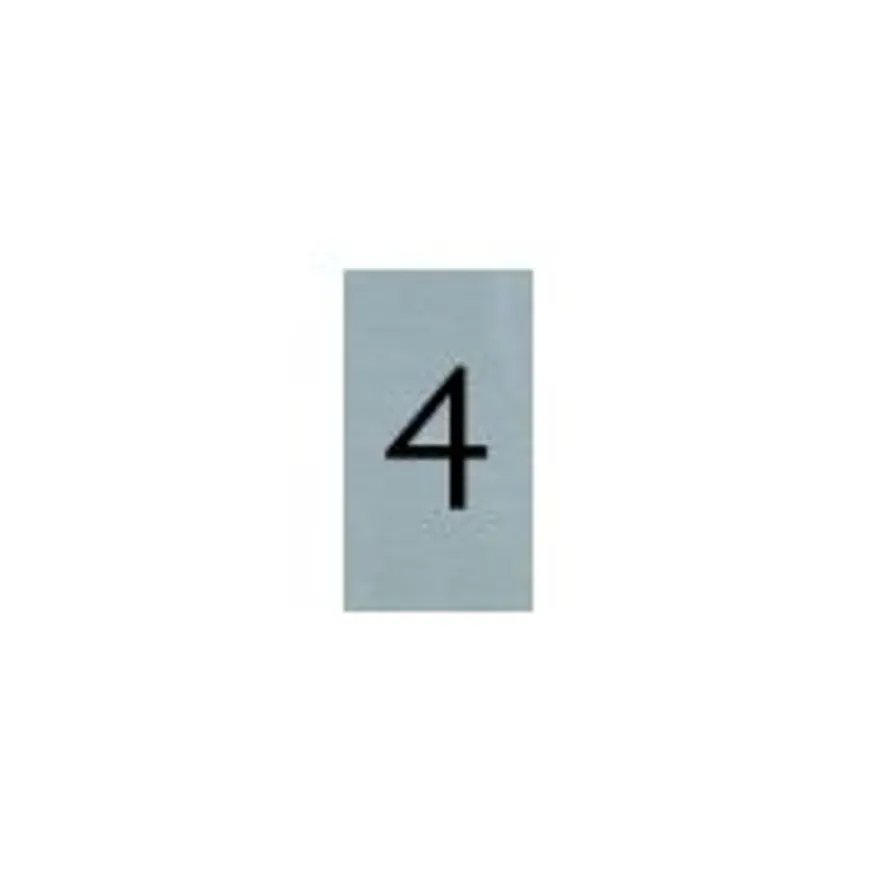 Pickup - Plaque de signalisation - 25 x 44 mm - autocollant - chiffre 4