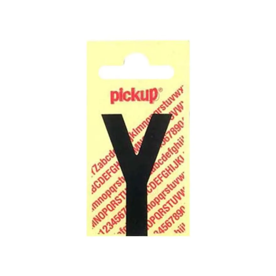 Pickup - Étiquette autocollante - 150 mm - Lettre Y - noir mat