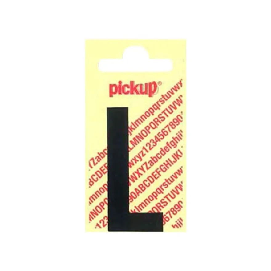 Pickup - Étiquette autocollante - 90 mm - Lettre L - noir mat