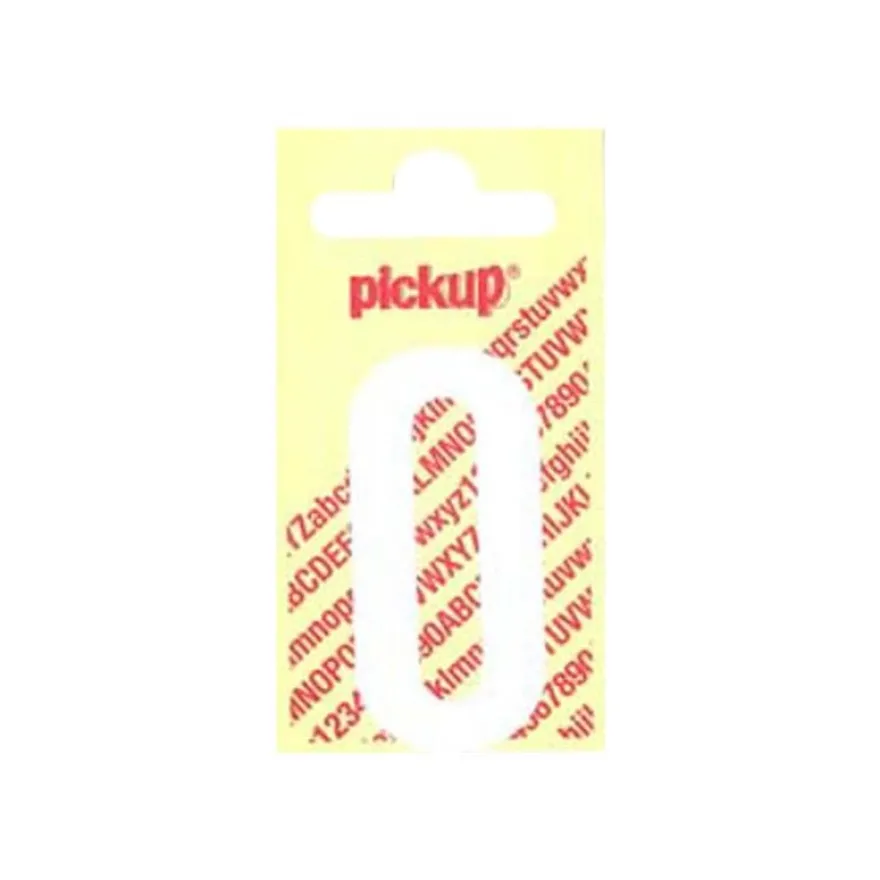 Pickup - Étiquette autocollante - 150 mm - Lettre O - blanc mat
