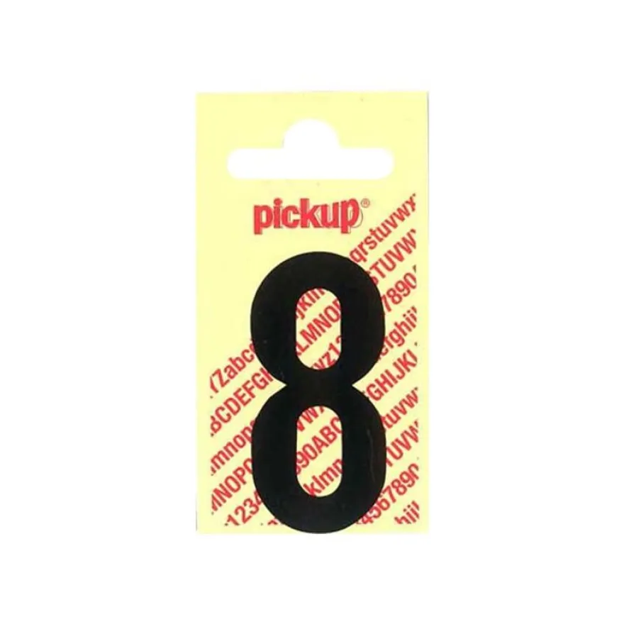 Pickup - Étiquette autocollante - 90 mm - Chiffre 8 - noir mat