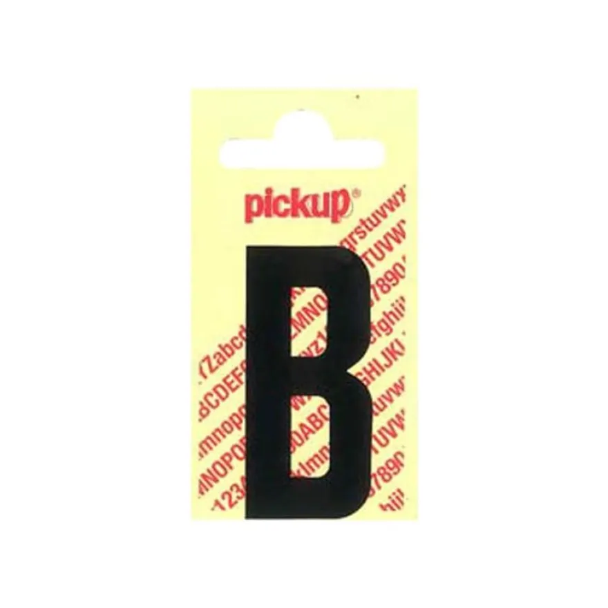 Pickup - Étiquette autocollante - 90 mm - Lettre B - noir mat