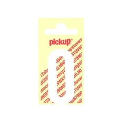 Pickup - Étiquette autocollante - 150 mm - Chiffre 0 - blanc mat