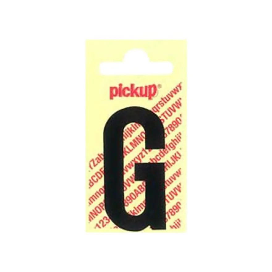 Pickup - Étiquette autocollante - 90 mm - Lettre G - noir mat