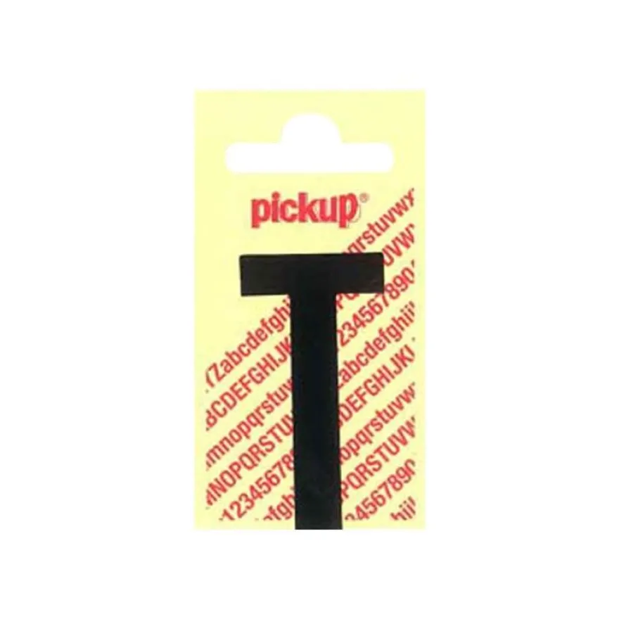 Pickup - Étiquette autocollante - 150 mm - Lettre T - noir mat