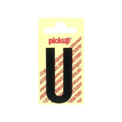 Pickup - Étiquette autocollante - 90 mm - Lettre U - noir mat
