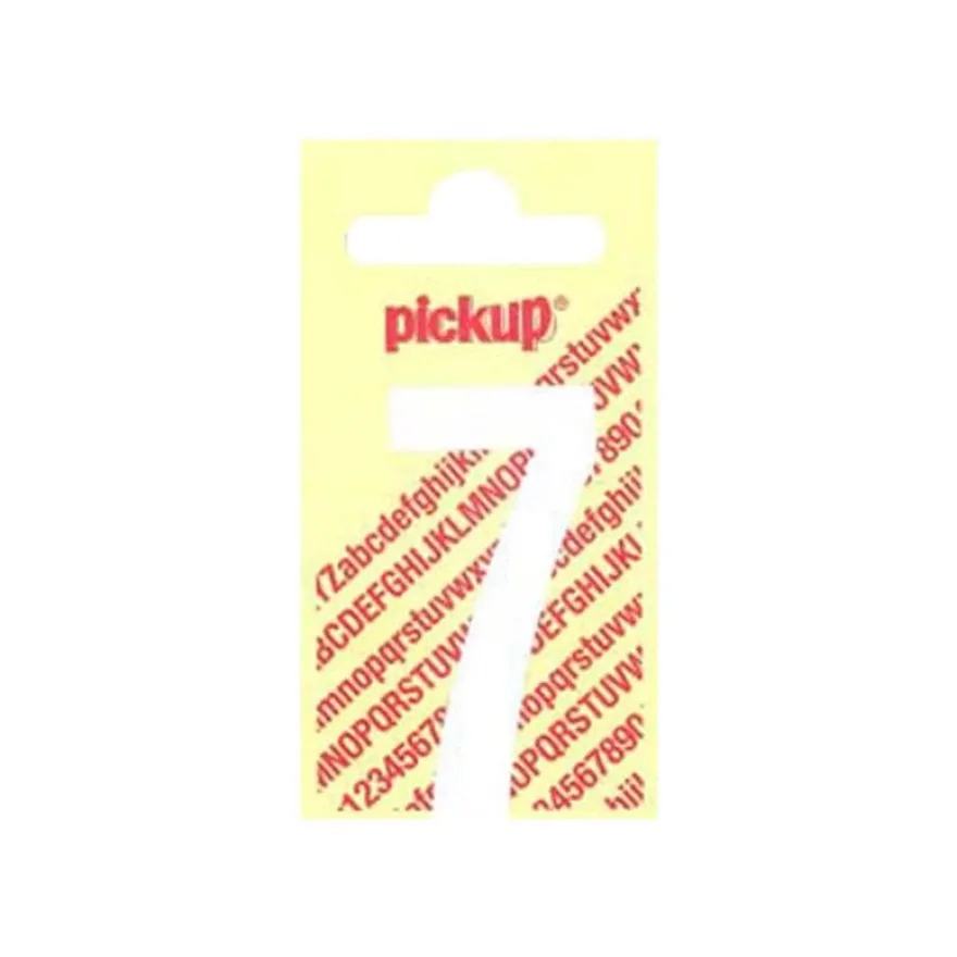 Pickup - Étiquette autocollante - 150 mm - Chiffre 7 - blanc mat