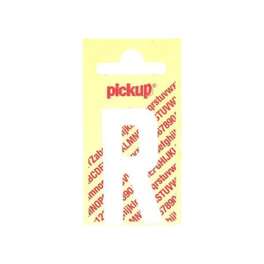 Pickup - Étiquette autocollante - 150 mm - Lettre R - blanc mat