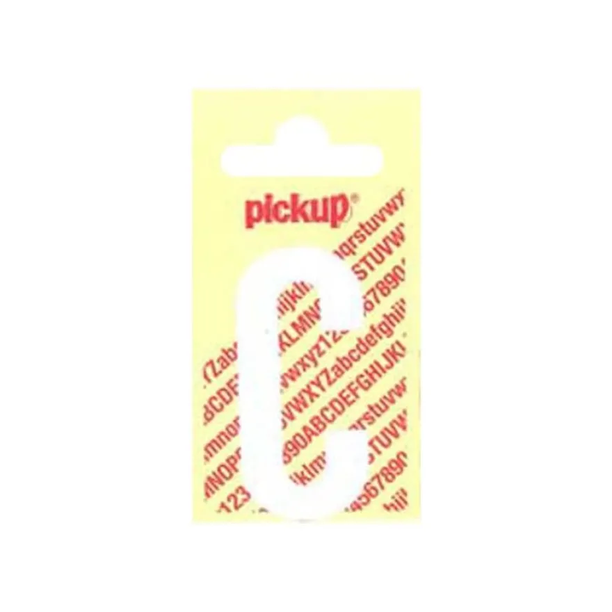 Pickup - Étiquette autocollante - 90 mm - Lettre C - blanc mat