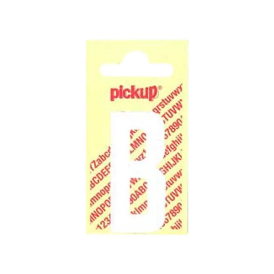 Pickup - Étiquette autocollante - 150 mm - Lettre B - blanc mat