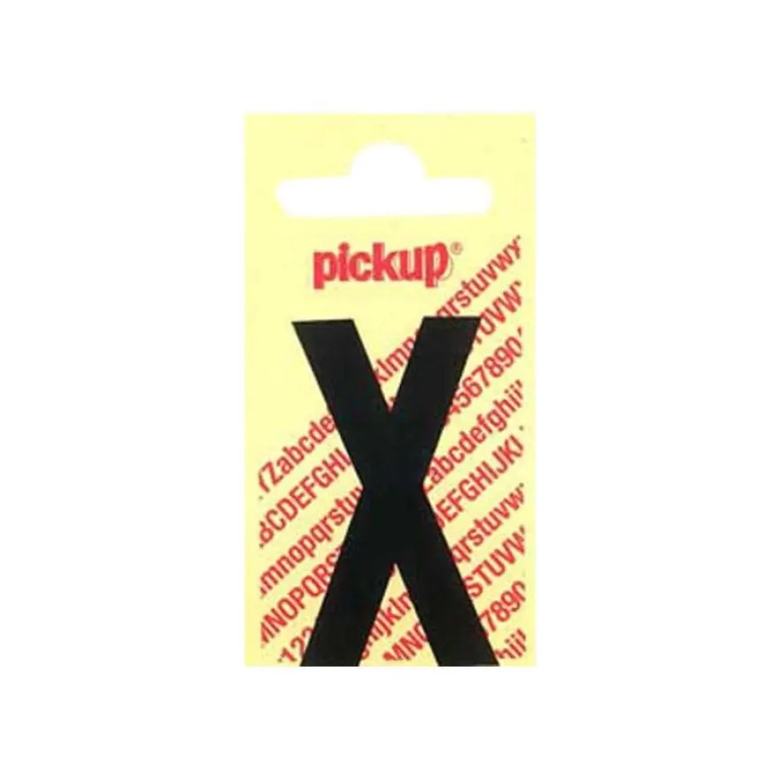 Pickup - Étiquette autocollante - 150 mm - Lettre X - noir mat