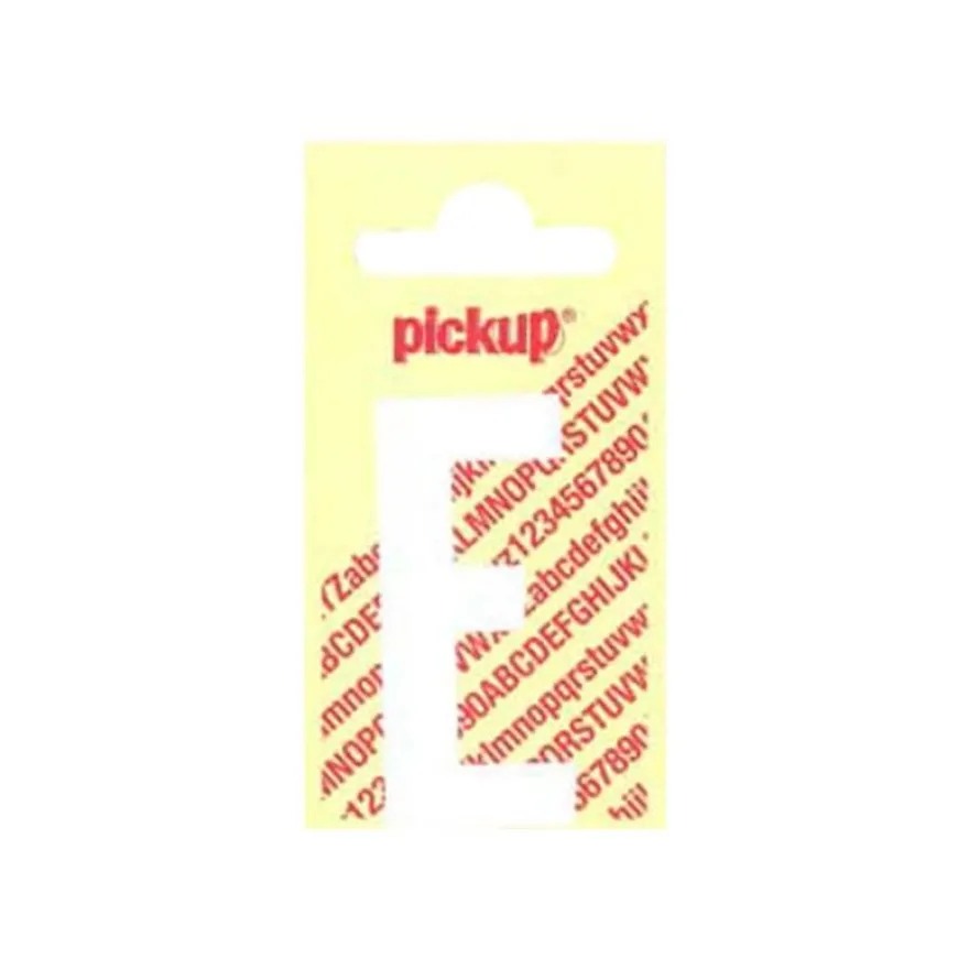 Pickup - Étiquette autocollante - 150 mm - Lettre E - blanc mat