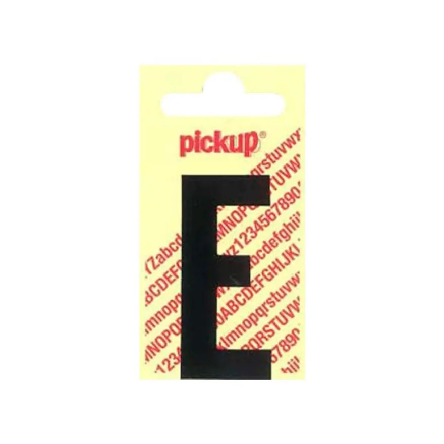 Pickup - Étiquette autocollante - 150 mm - Lettre E - noir mat
