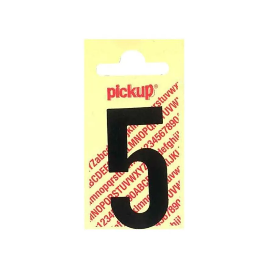 Pickup - Étiquette autocollante - 90 mm - Chiffre 5 - noir mat