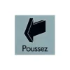 Pickup Alulook - Pictogramme Poussez - 80 x 80 mm