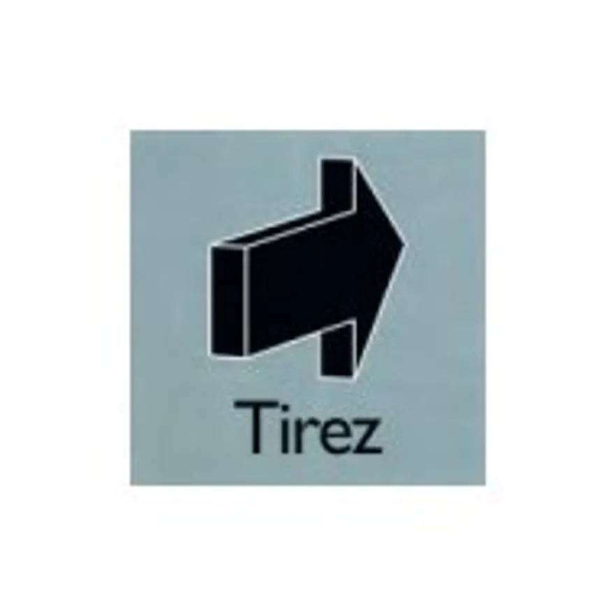 Pickup Alulook - Pictogramme Tirez - 80 x 80 mm