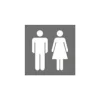 Pickup Home 3D - Plaque Acrylique Femmes/Hommes - 9 x 9 cm - blanc