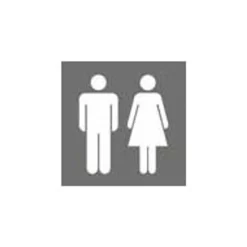 Pickup Home 3D - Plaque Acrylique Femmes/Hommes - 9 x 9 cm - blanc
