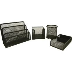 Pierre Henry - Mini set de bureau mesh - 4 pièces - noir