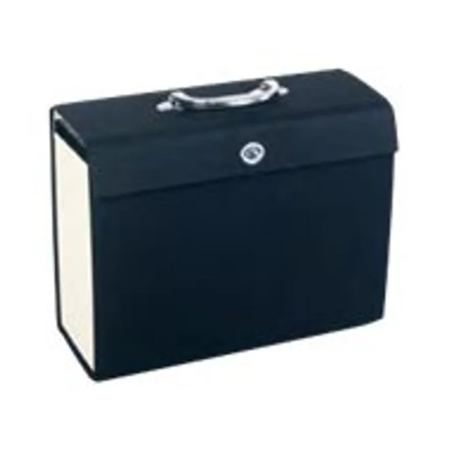 Pierre Henry VIP - Classeur ménager tissu (valisette trieur) 20 onglets - noir