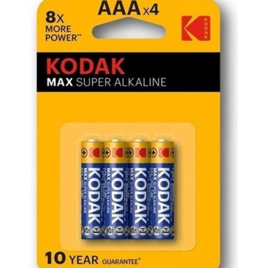 Piles Alcalines AAA Kodak Max - Pack de 4