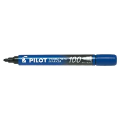 Pilot 100 - Marqueur permanent - pointe ogive - bleu