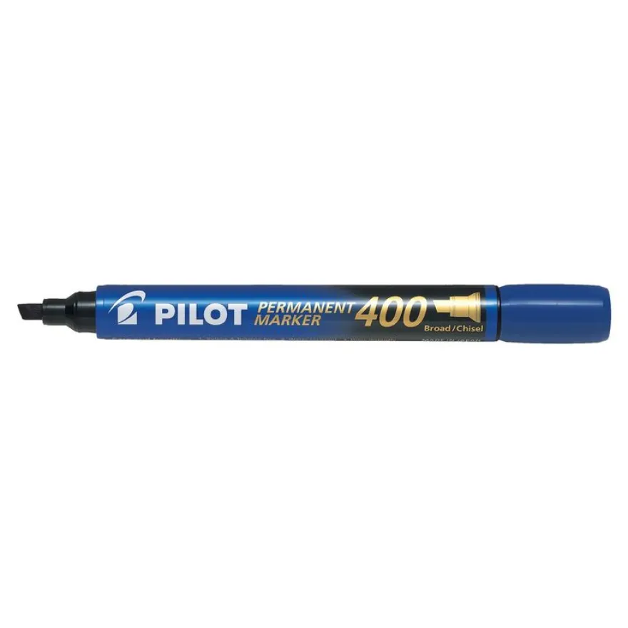 Pilot 400 - Marqueur permanent - pointe biseau large - bleu