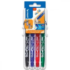 Pilot Frixion Ball - 4 Rollers effaçables - couleurs assorties