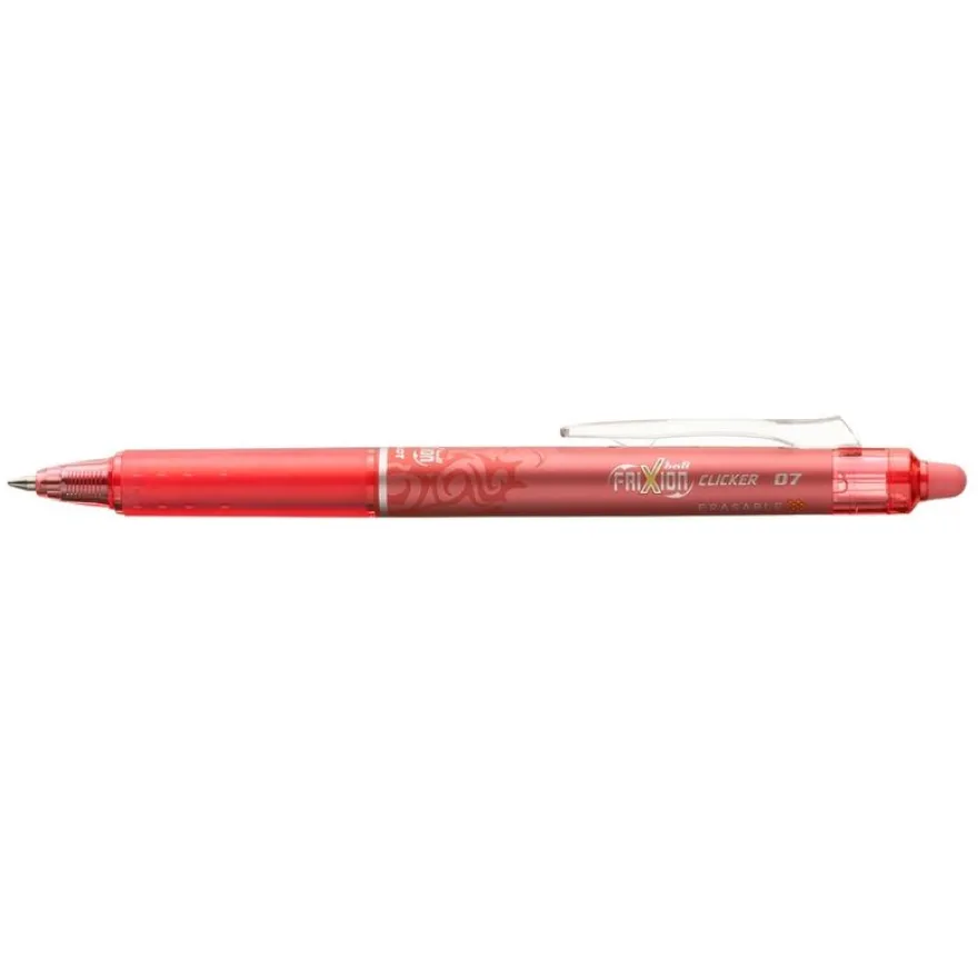 Pilot FriXion Ball Clicker - Stylo Roller effaçable - 0,7 mm - rose