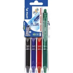 Pilot FriXion Ball Clicker - 4 Rollers effaçables - couleurs assorties