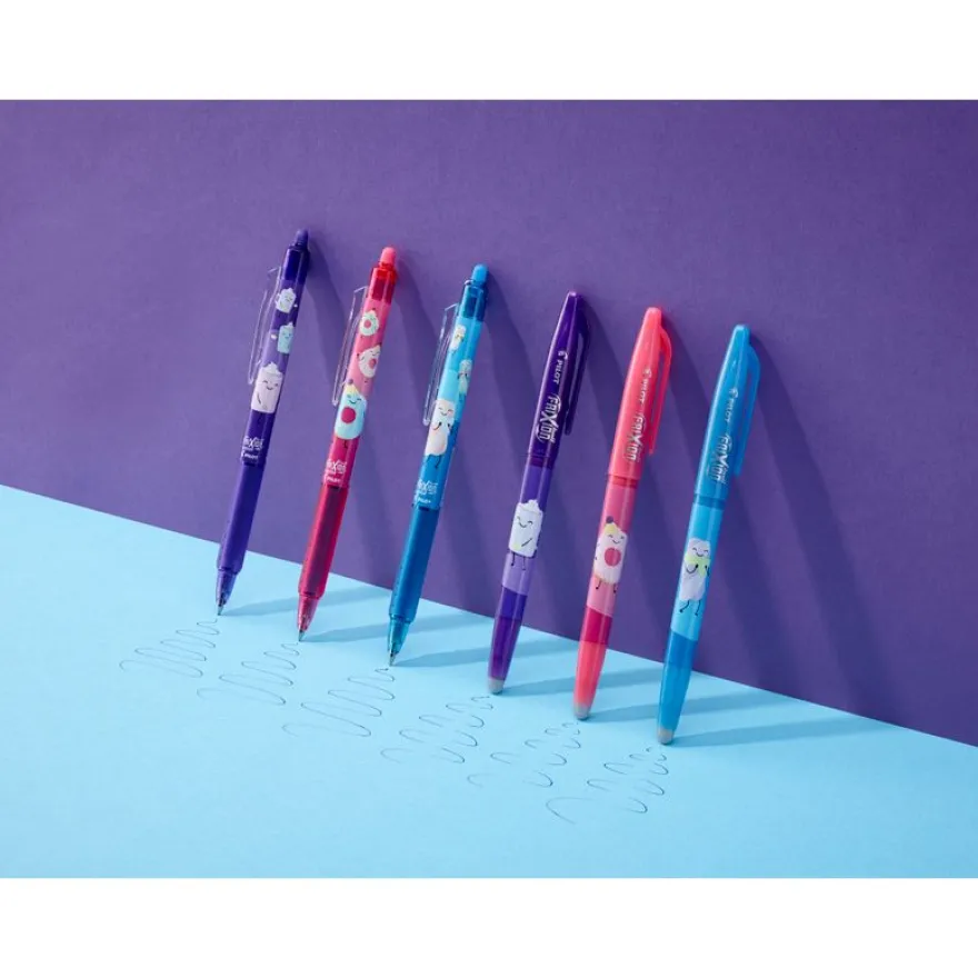 Pilot Frixion Ball et Clicker SWEET PARADISE x6 - roller effaçable - 0,7mm - encre bleu