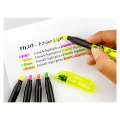 Pilot FriXion Light - Pack de 4 surligneurs - vert, jaune, orange, rose