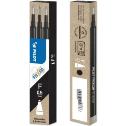Pilot Frixion Point - 3 Recharges pour rollers effaçables - 0,5 mm - noir