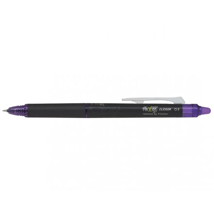 Pilot FriXion Point Clicker - Roller Gel effaçable - 0,5 mm - violet