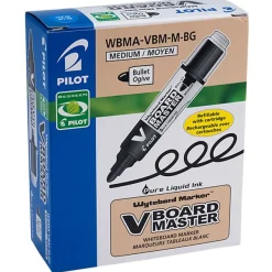 Pilot V BOARD MASTER - Pack de 10 marqueurs effaçables - pointe ogive - bleu
