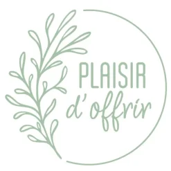 Plaisir d’Offrir – 500 étiquettes rondes autocollantes vert et blanc – rouleau déco nature
