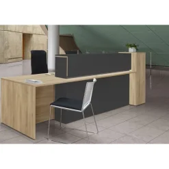 Plan d'accueil d'extrémité ZOOM en L - L 80 cm - chêne bocage