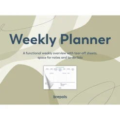 Planificateur semainier non daté – format 29,7 x 21 cm – NOUVEAU – Brepols