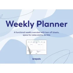 Planificateur semainier non daté – format 29,7 x 21 cm – NOUVEAU – Brepols