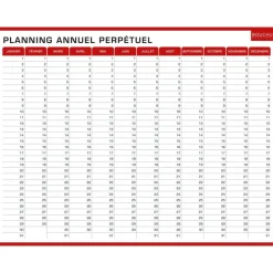 Planning Hebdo & Annuel Civil - 32 x 42 cm - Bouchut