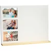 Pêle-mêle bois personnalisable 3 vues + 3 aimants ERICA "Trio" coloris blanc