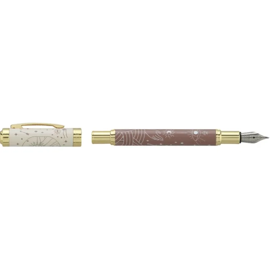 Plume ENZO VARINI "Celestial" coloris marron & beige