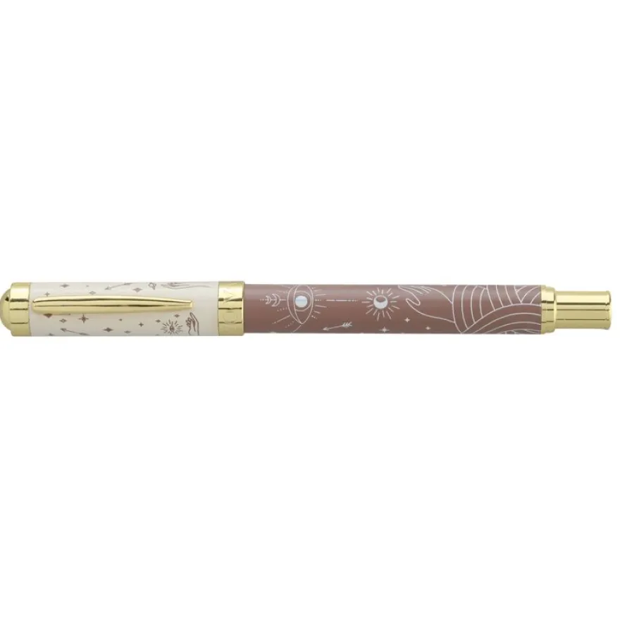 Plume ENZO VARINI "Celestial" coloris marron & beige