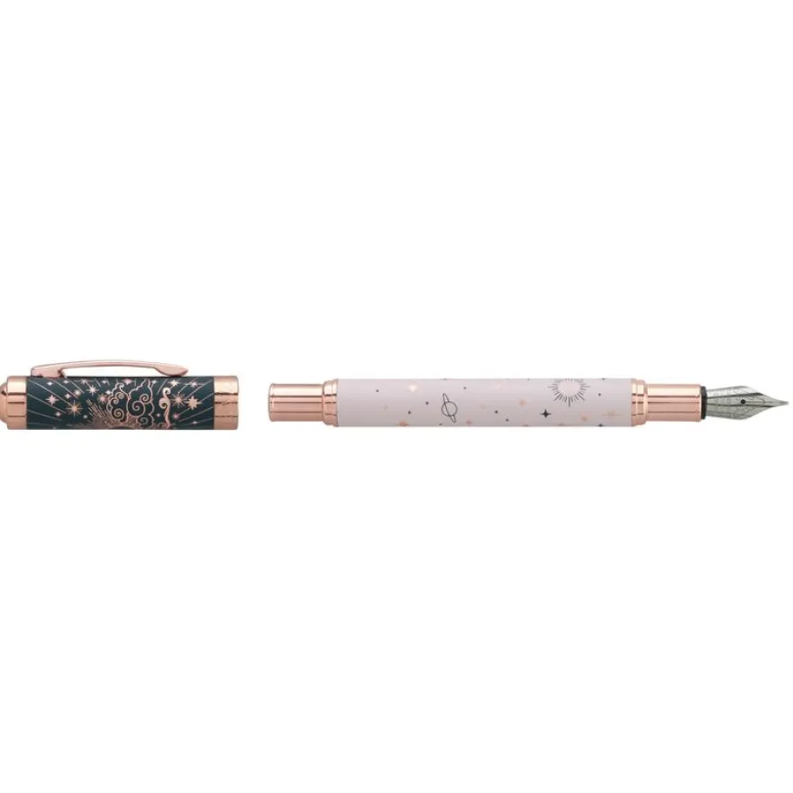 Plume ENZO VARINI "Celestial" coloris bleu & rose