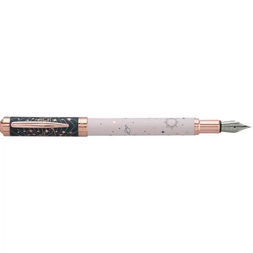 Plume ENZO VARINI "Celestial" coloris bleu & rose